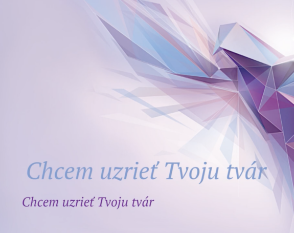 Album: Chcem uzrieť Tvoju tvár (na stiahnutie)